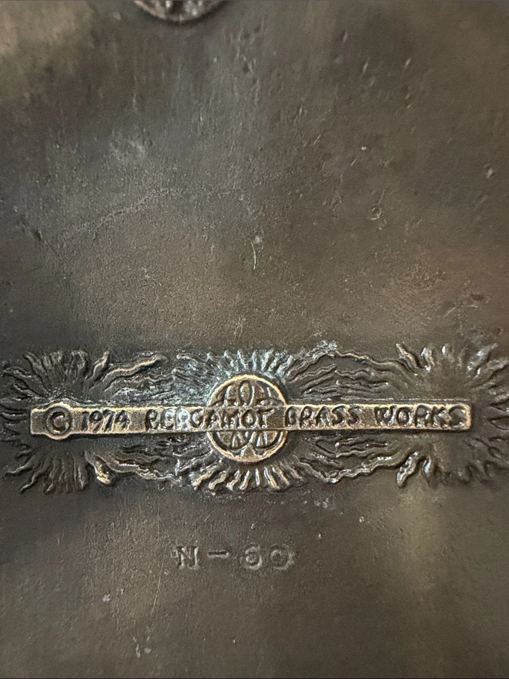 1974 Bergamot Brass Works Belt buckle
